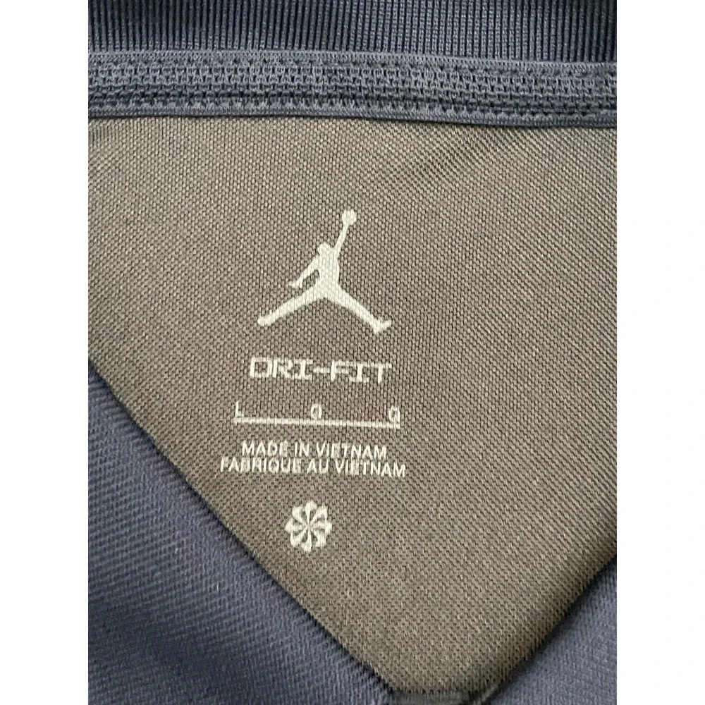 Jordan Men's Dri-FIT Coach Victory Polo Large Blue Striped Dri-Fit FN6924-422